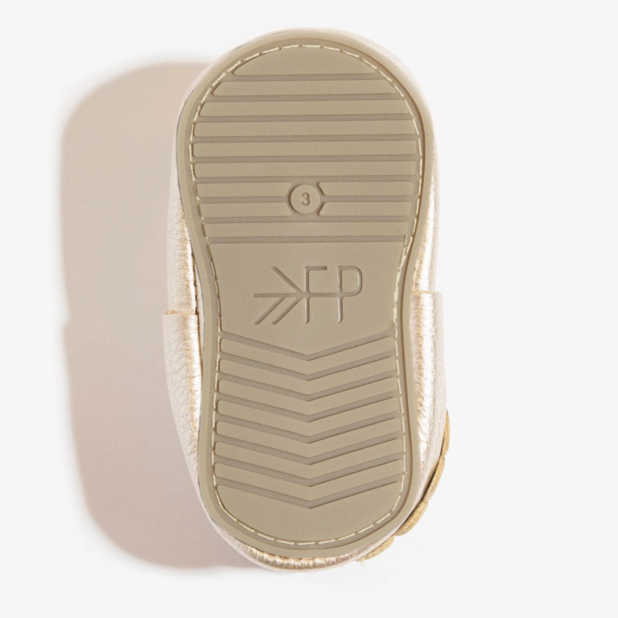 Anti Skid Tread Platinum Bow Baby Shoe