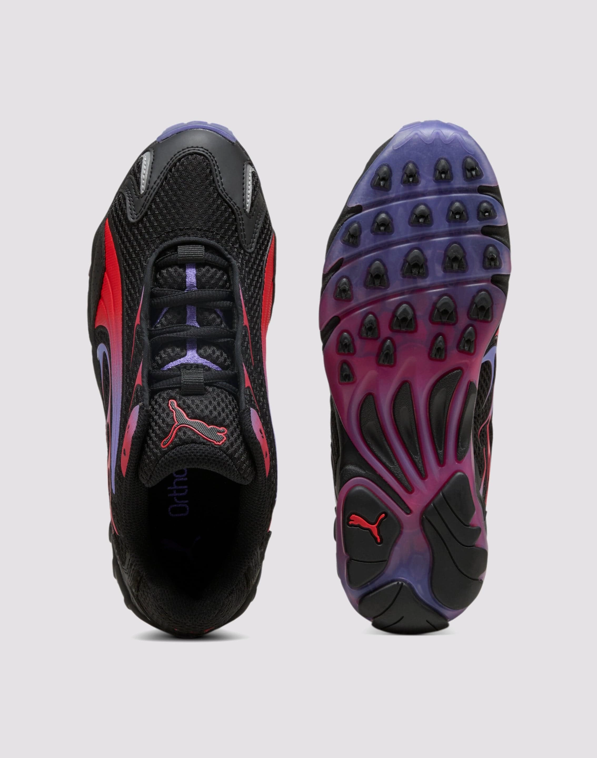 Puma Inhale "Black/Red" Grade School Kids' FlexConstruction