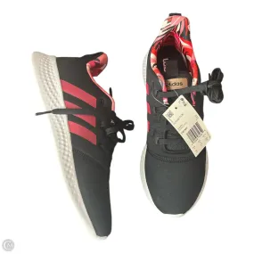 Low Top Design Shoes Sneakers By Adidas In Black & Red, Size: 10