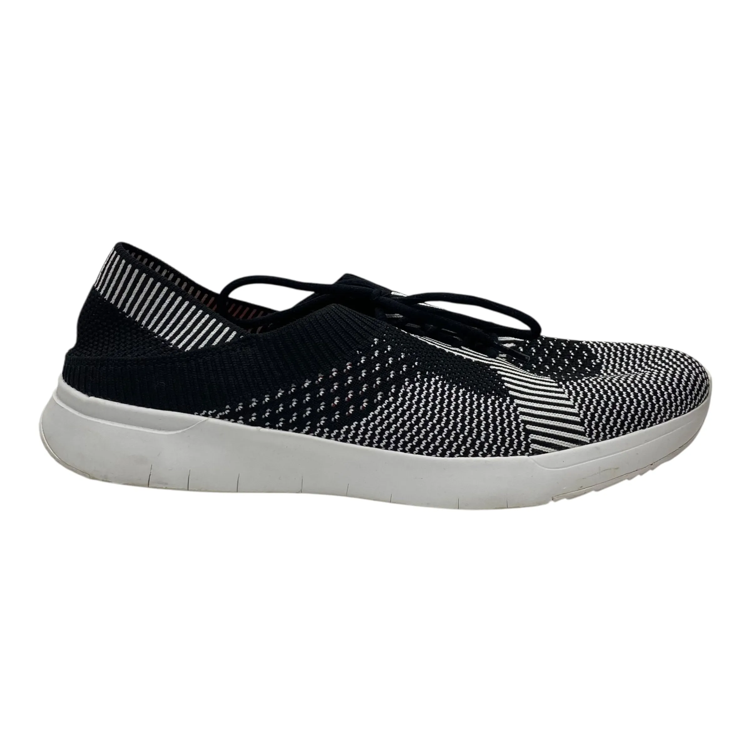 Long-Distance Walking Sporty Edge Shoes Sneakers By Fitflop In Black & White, Size:8