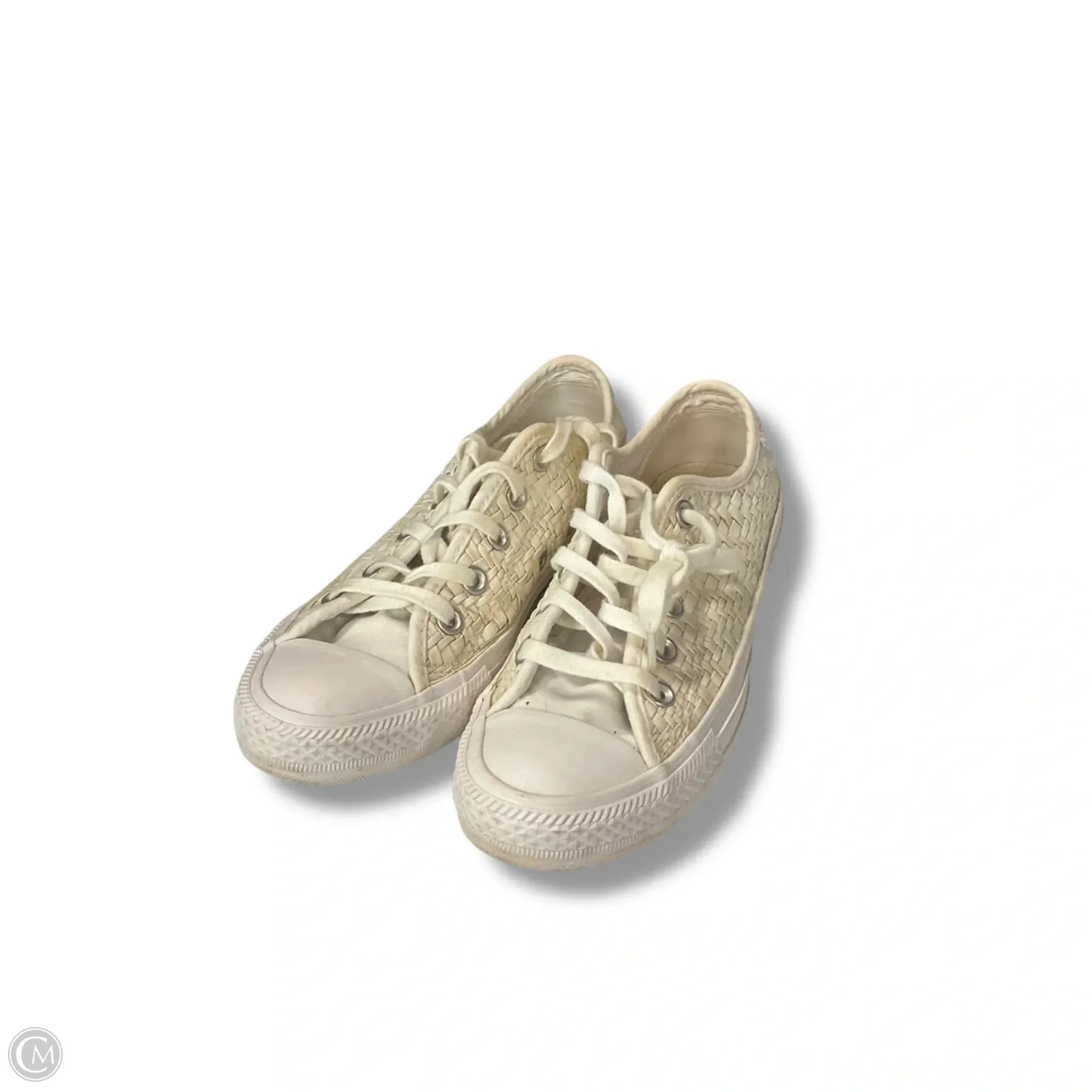 Pressure Dispersing Design Shoes Sneakers By Converse In Cream, Size: 6