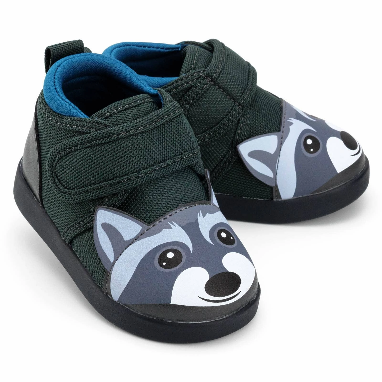 Bead Edge Raccoon Squeakerless Toddler Shoes | Gray