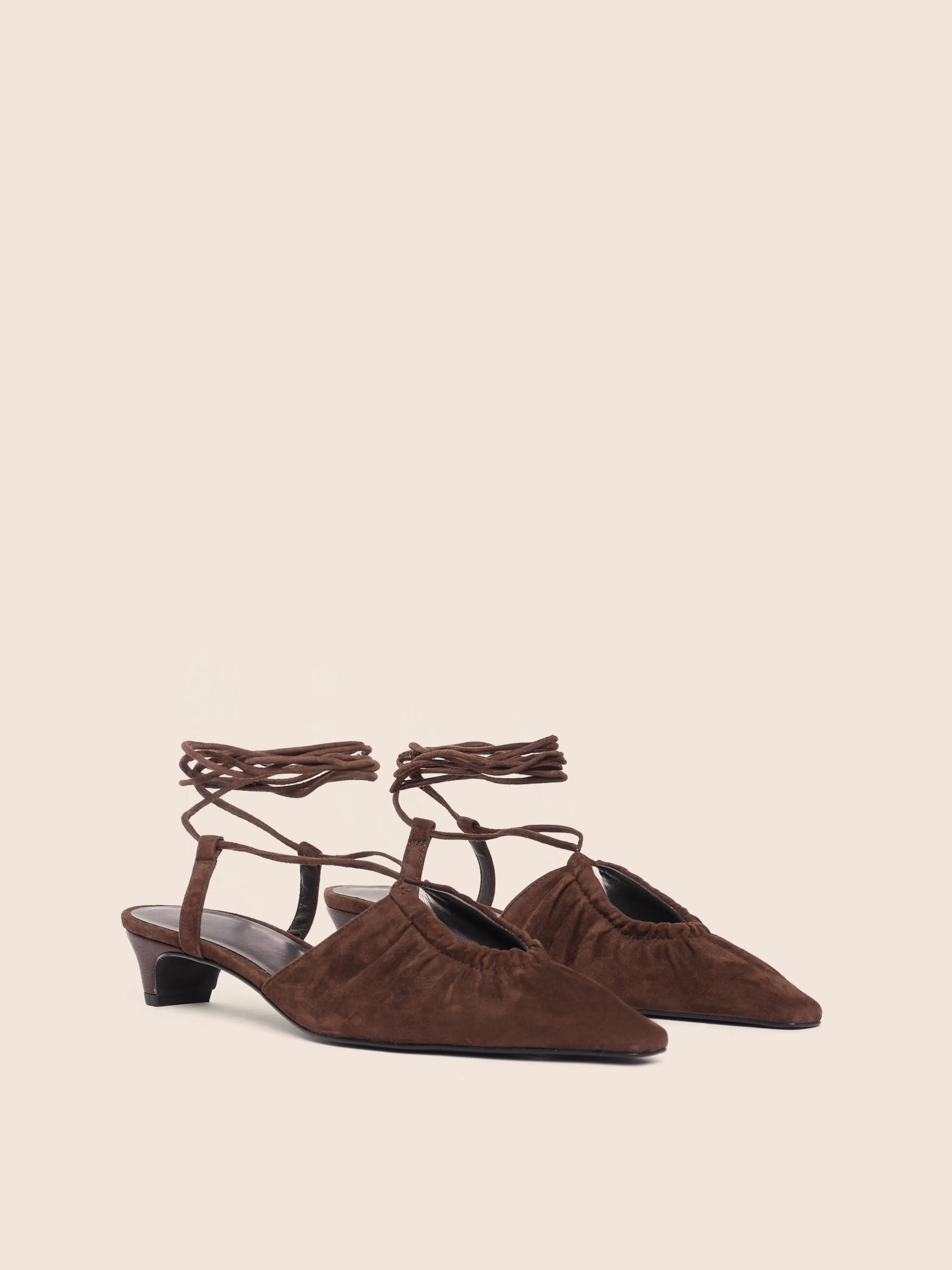 Rafael Brown Suede Pump Low Arch