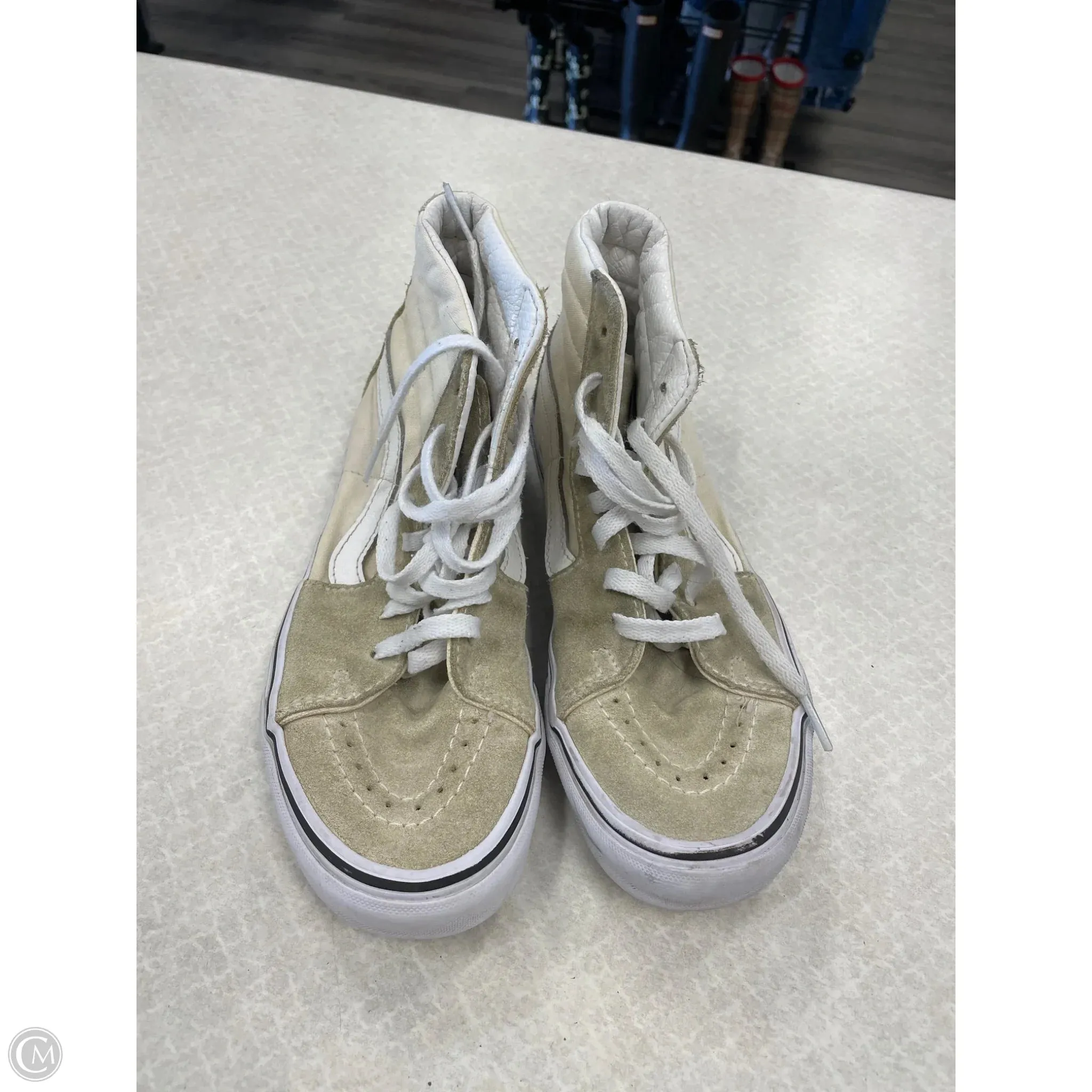 Shoes Sneakers By Vans In Green & White, Size: 6 Eco Build