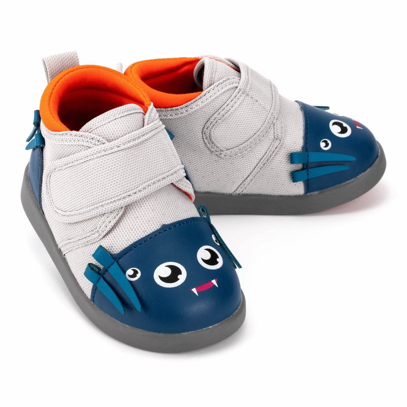 Neutral Alignment Design Quick Motion Spider Squeaky Toddler Shoes | Blue/Gray