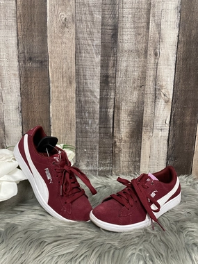 Textured Upper Red Shoes Sneakers Puma, Size 6.5