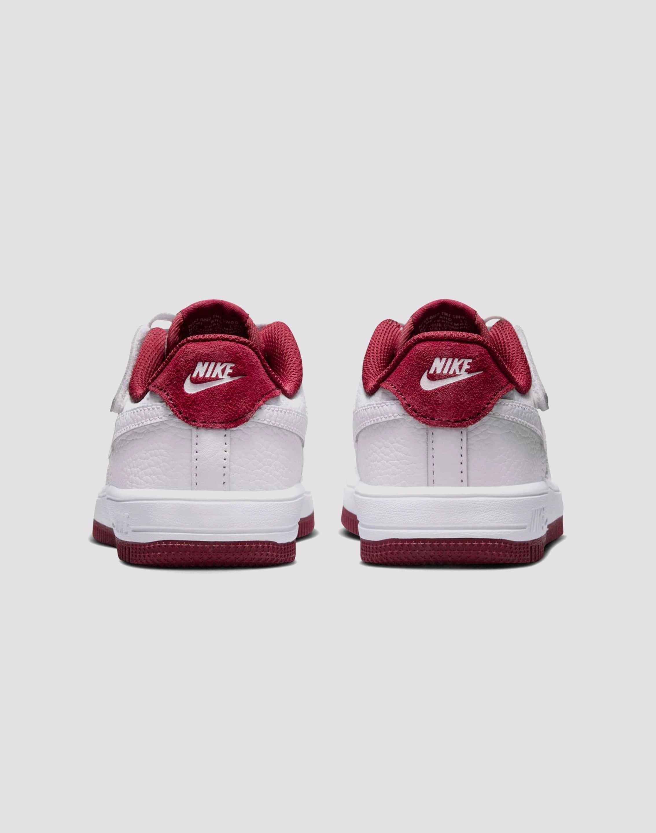 Nike Air Force 1 Low EasyOn LV8 3 Preschool Boys' "White/Team Red" Slip Resistant Tread Pattern