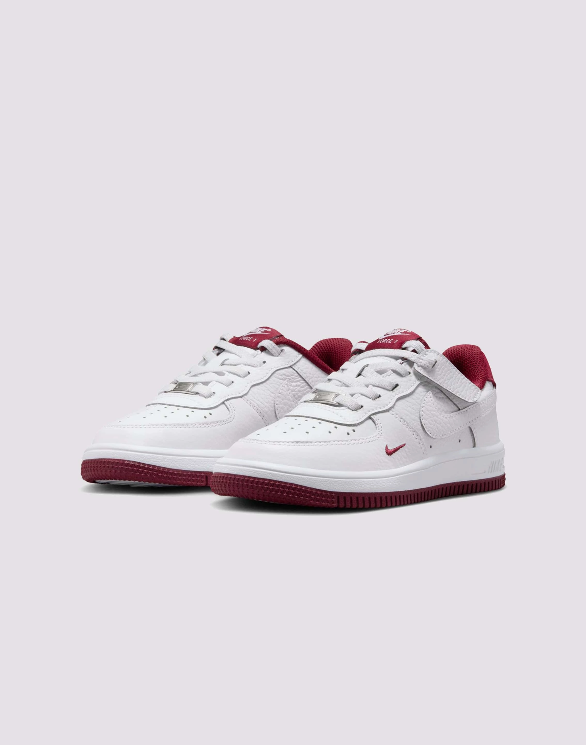 Adjustable kids' accessories Nike Air Force 1 Low EasyOn LV8 3 Preschool Boys' "White/Team Red"