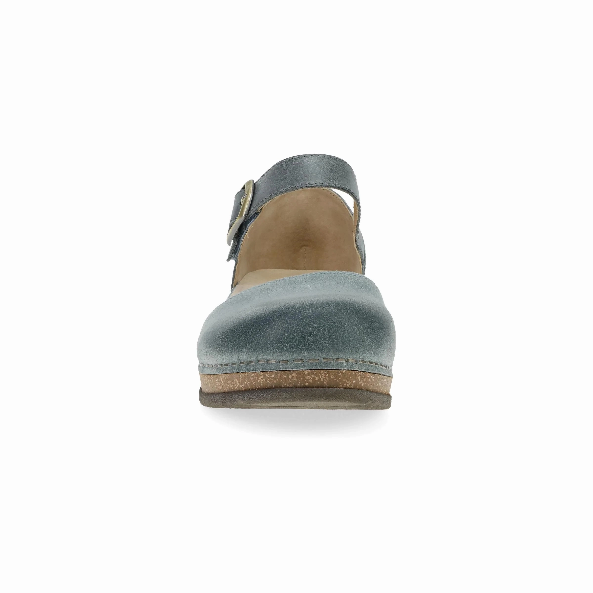 Pose Ready Dansko Women's Mae Mary Jane Clog - Denim Burnished Suede
