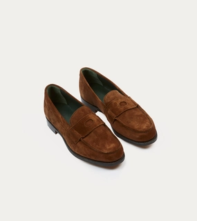 Snuff Suede Charles Mk II Goodyear Welted Penny Loafer Ground Hug