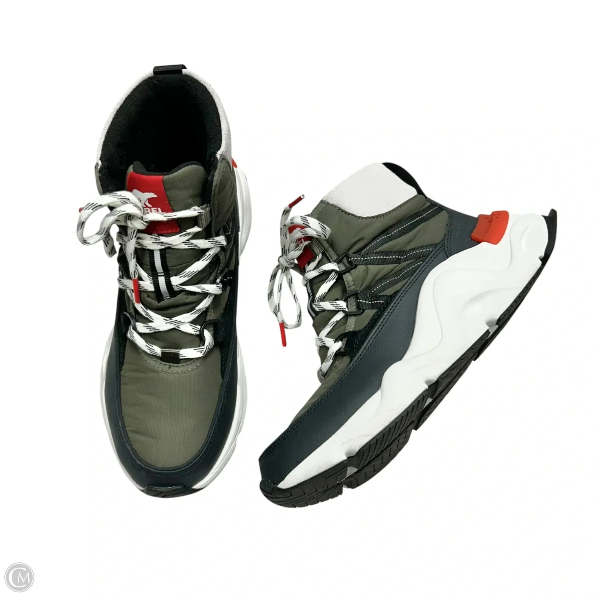 Woven TPU Cage Shoes Sneakers By Sorel In Black & Green, Size: 9.5