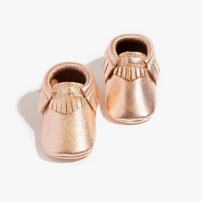 Rose Gold Moccasin Baby Shoe Lightweight