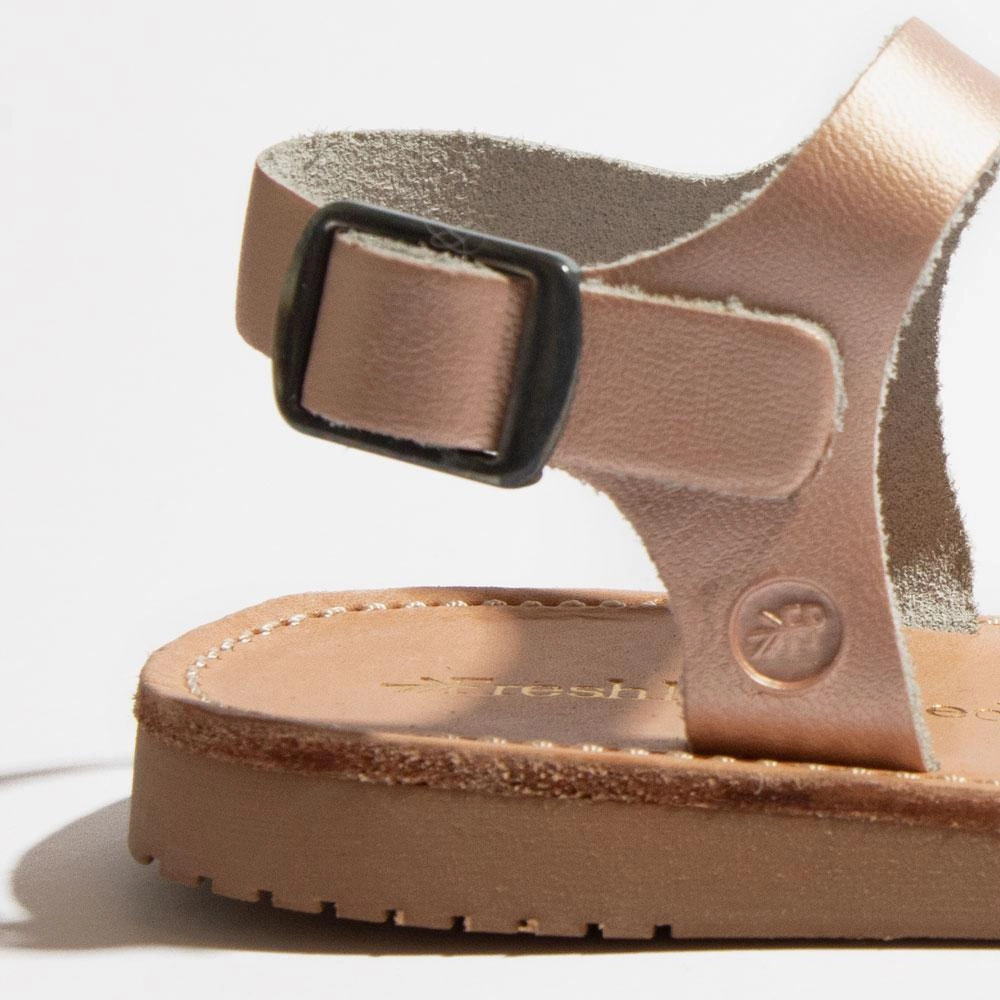 Rose Gold Saybrook Sandal Non Binding Collar Padding Cushioning Pods