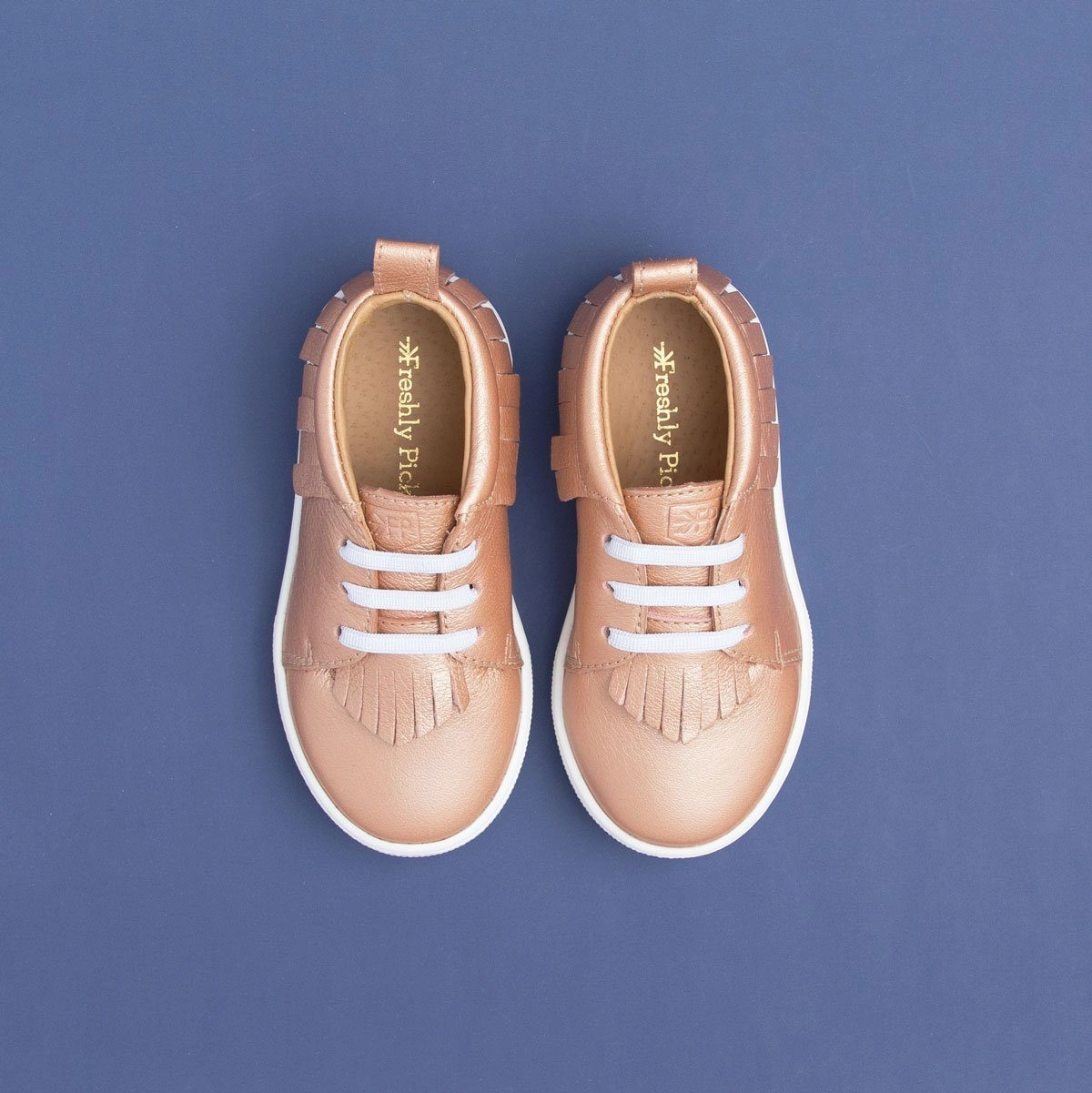 Wide fit Comfort Heel Rose Gold Sneaker Mocc