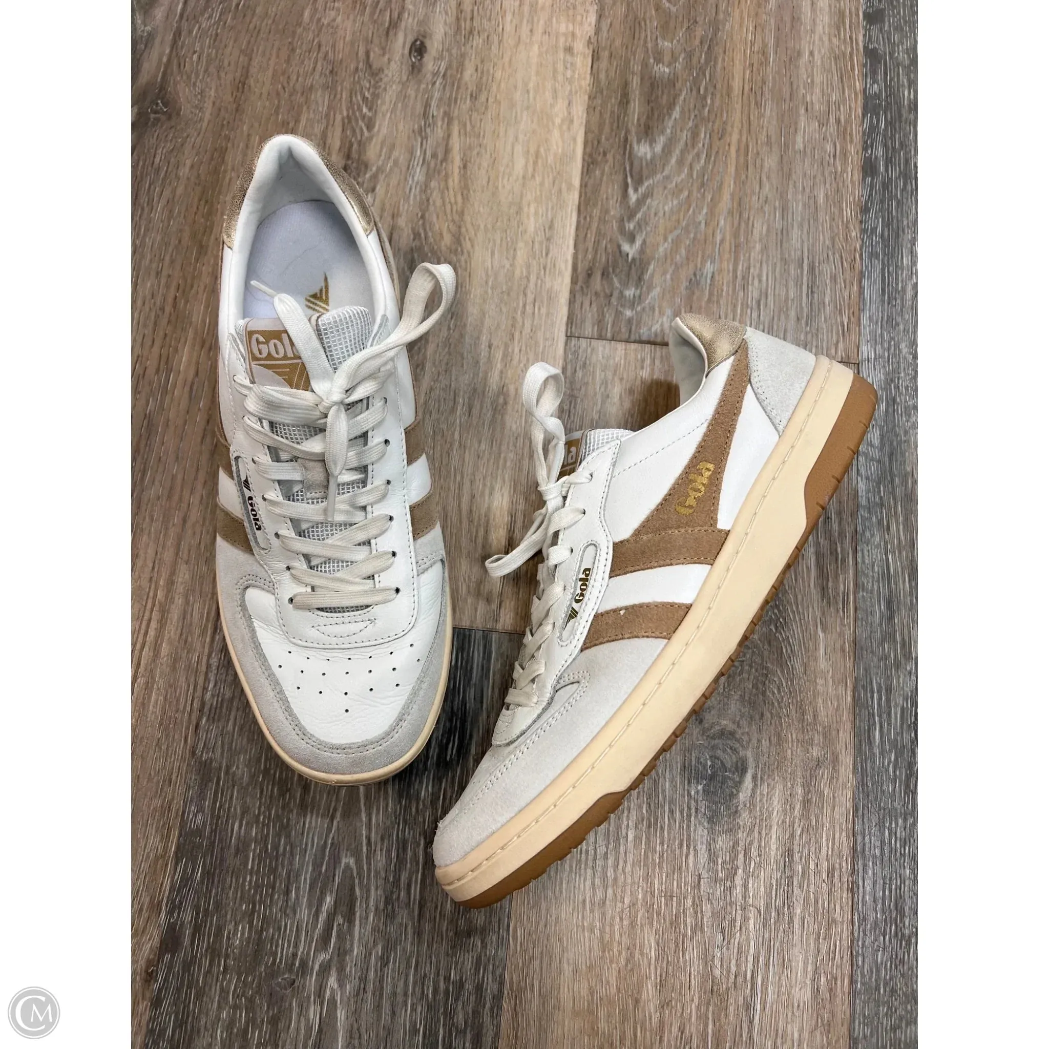 Slim Frame Flexible TPU Shank -Shoes Sneakers By Gola In Tan & White, Size: 9