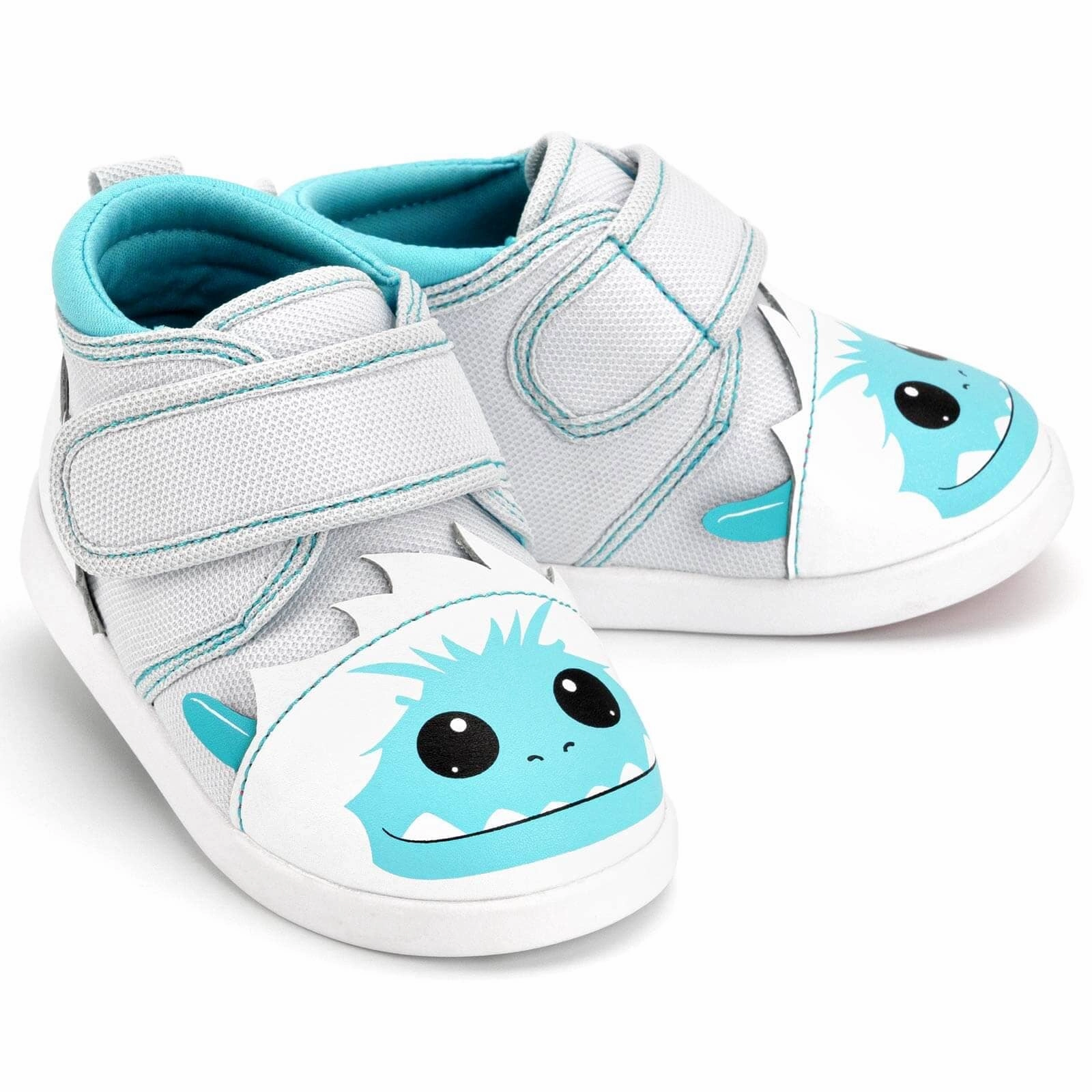 Viral Pop Yeti Squeaky Toddler Shoes | White/Gray