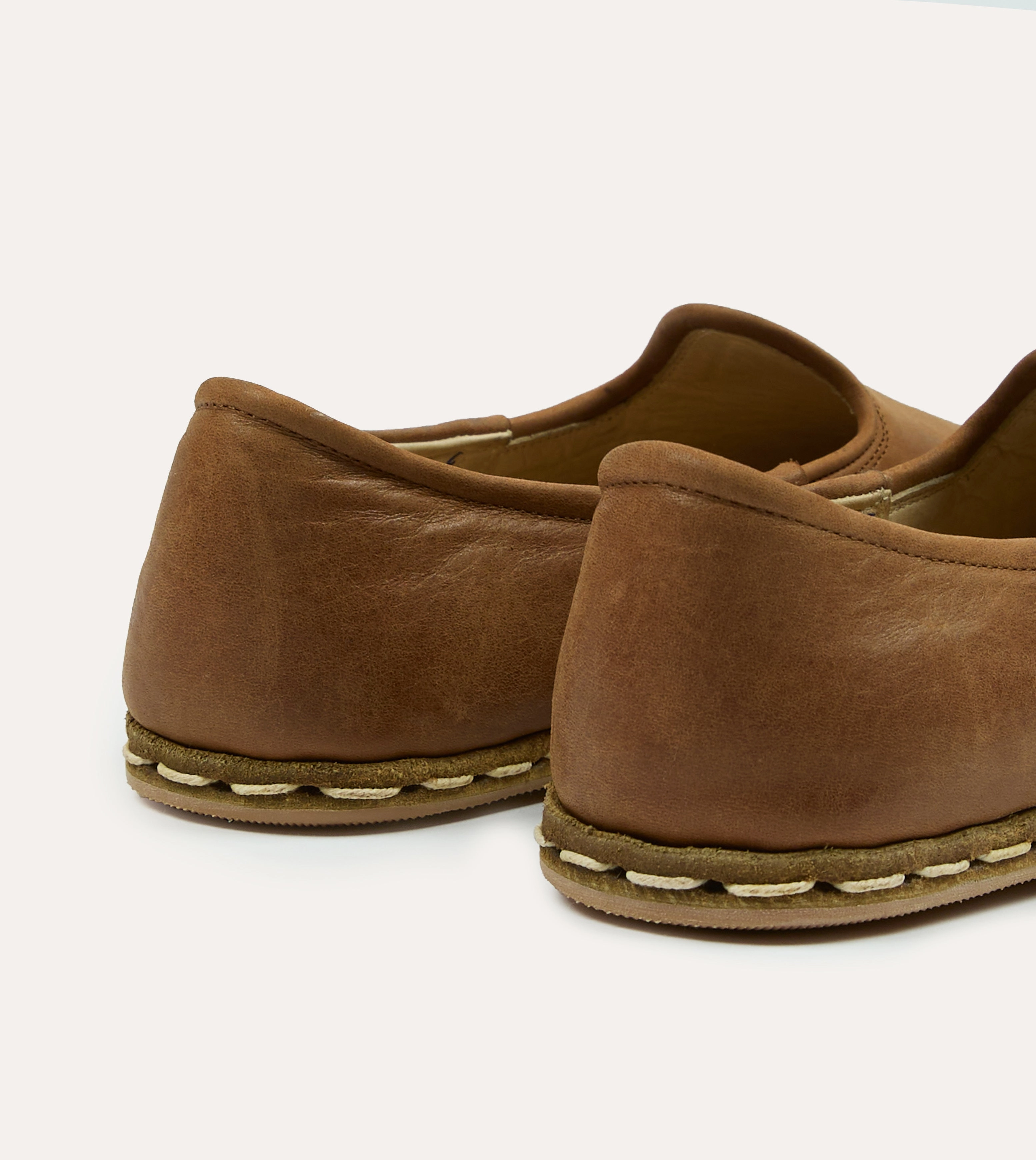 Sabah Fort Worth Brown Leather Shoes Vertical Compression Zones