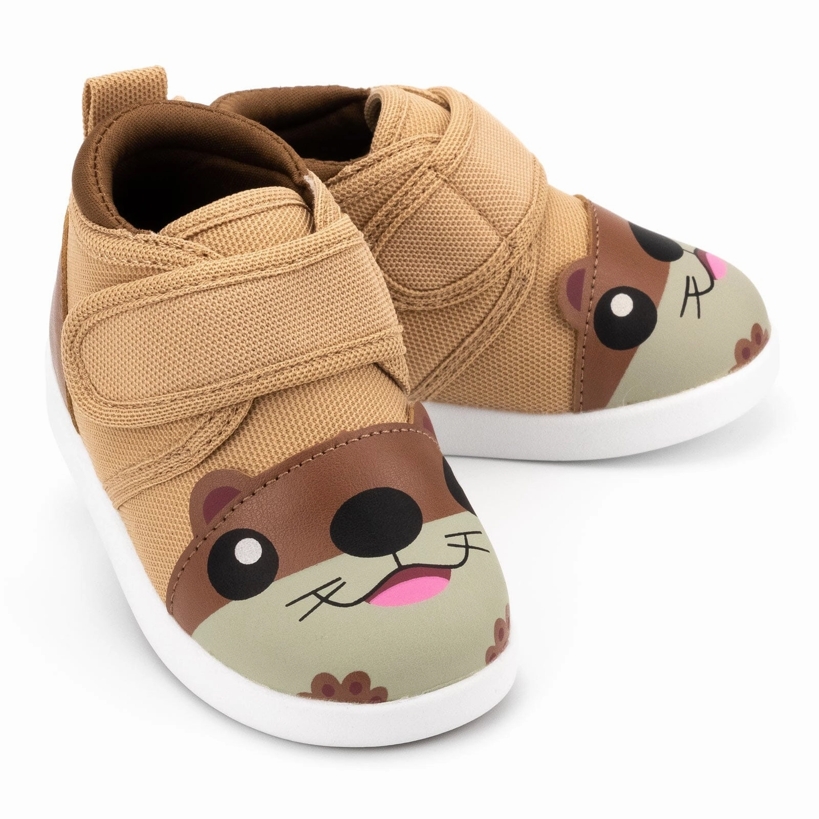 design Otter Squeaky Toddler Shoes | Brown