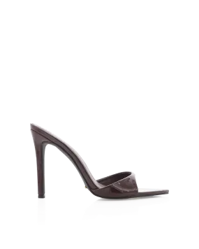QUINBY - CHOCOLATE PATENT Balanced Heel Counter