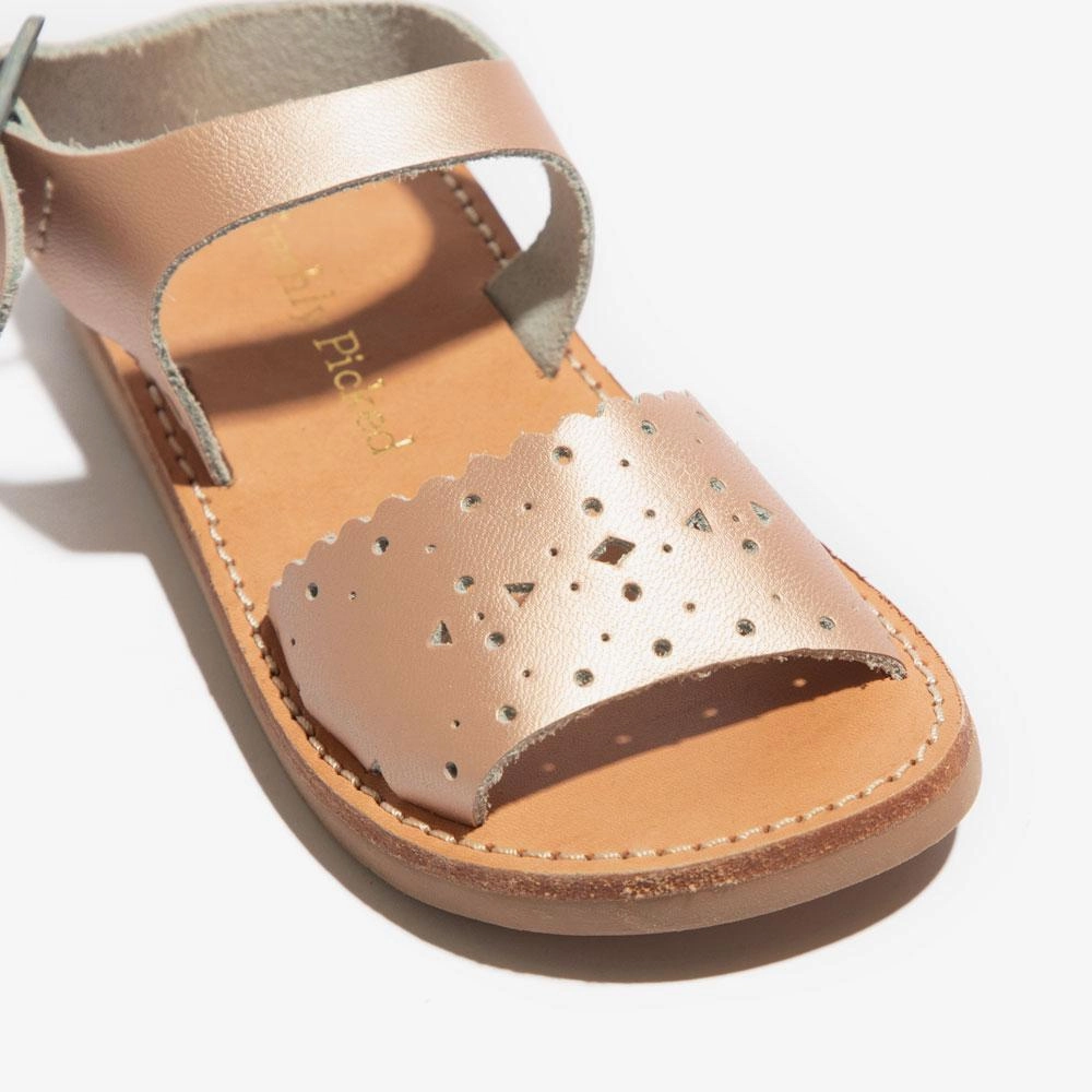 hook and loop closure Rose Gold Laguna Sandal