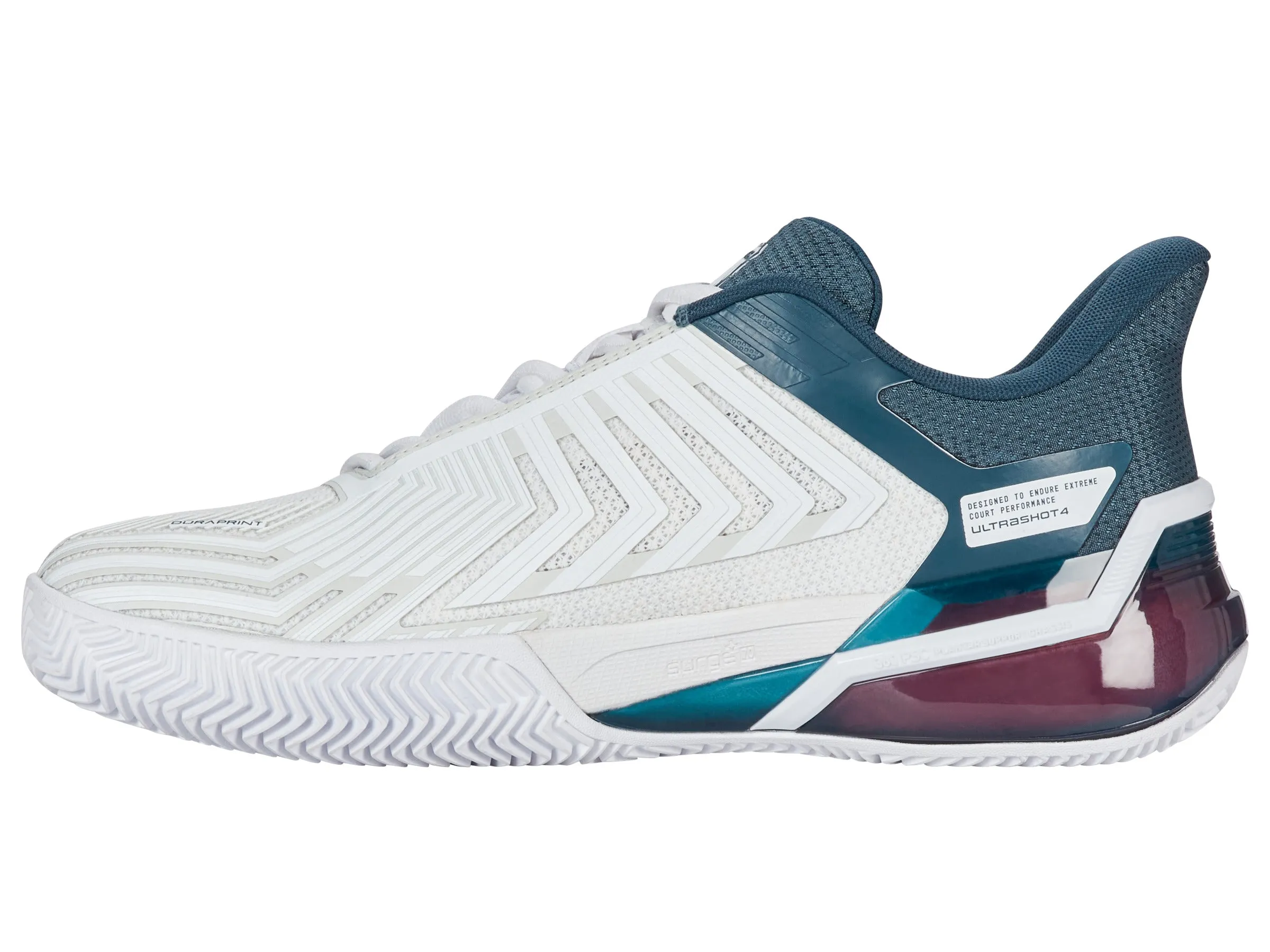 04438-129-M | ULTRASHOT 4 CLAY | WHITE/STARGAZER/NEON BLAZE Shock Guard shape fit