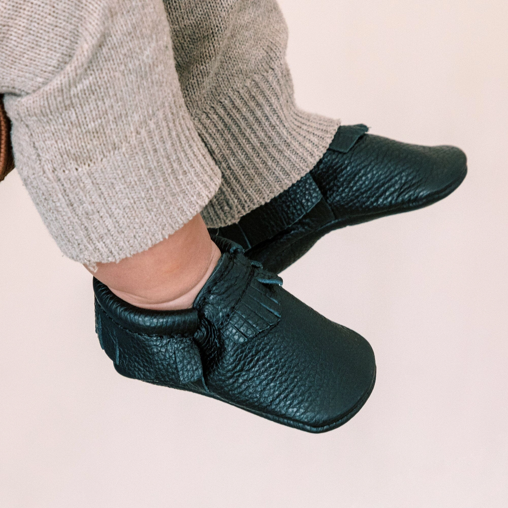 Ebony Moccasin Baby Shoe Torsional Stability System