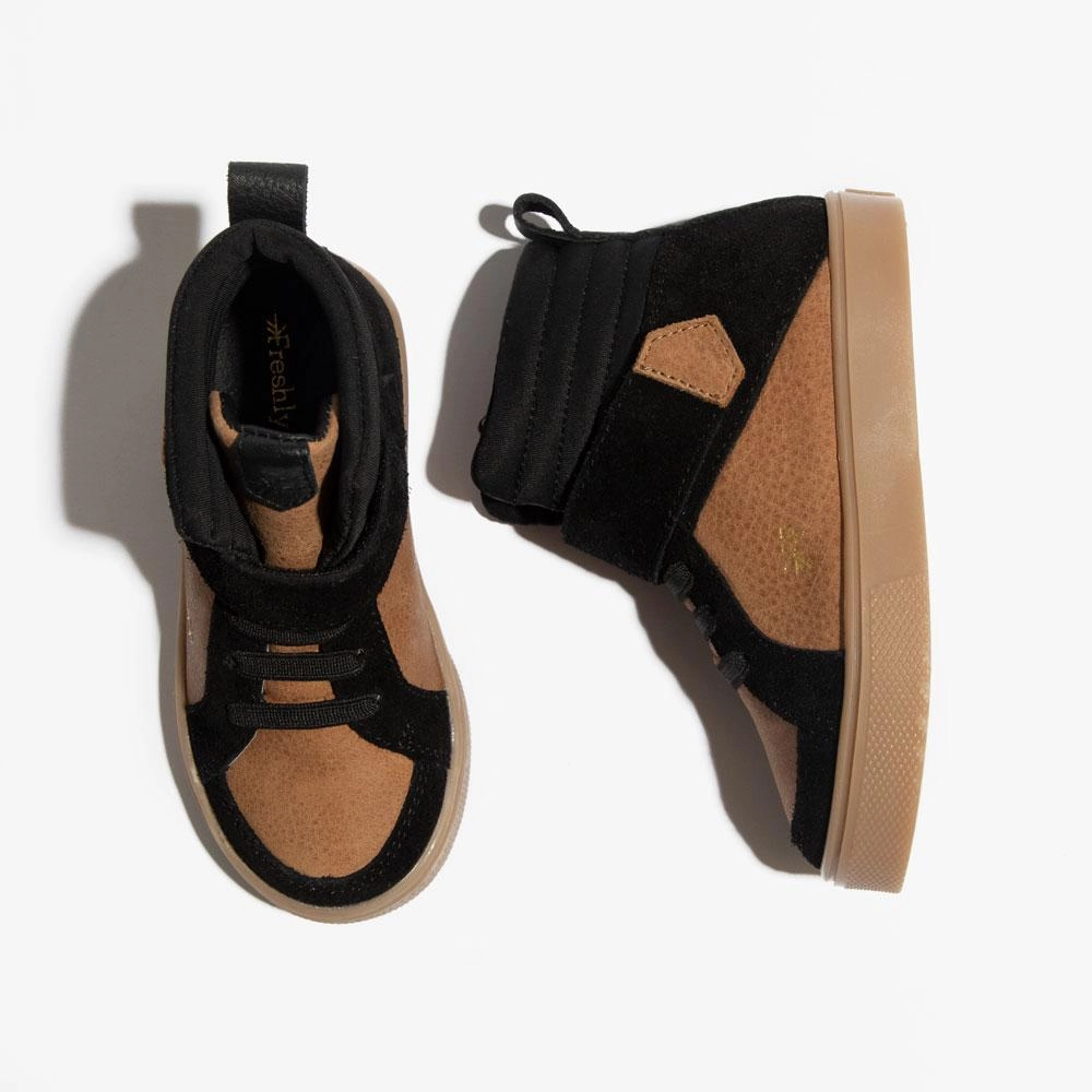 Breathable Design Sepia Brooklyn High Top Sneakers