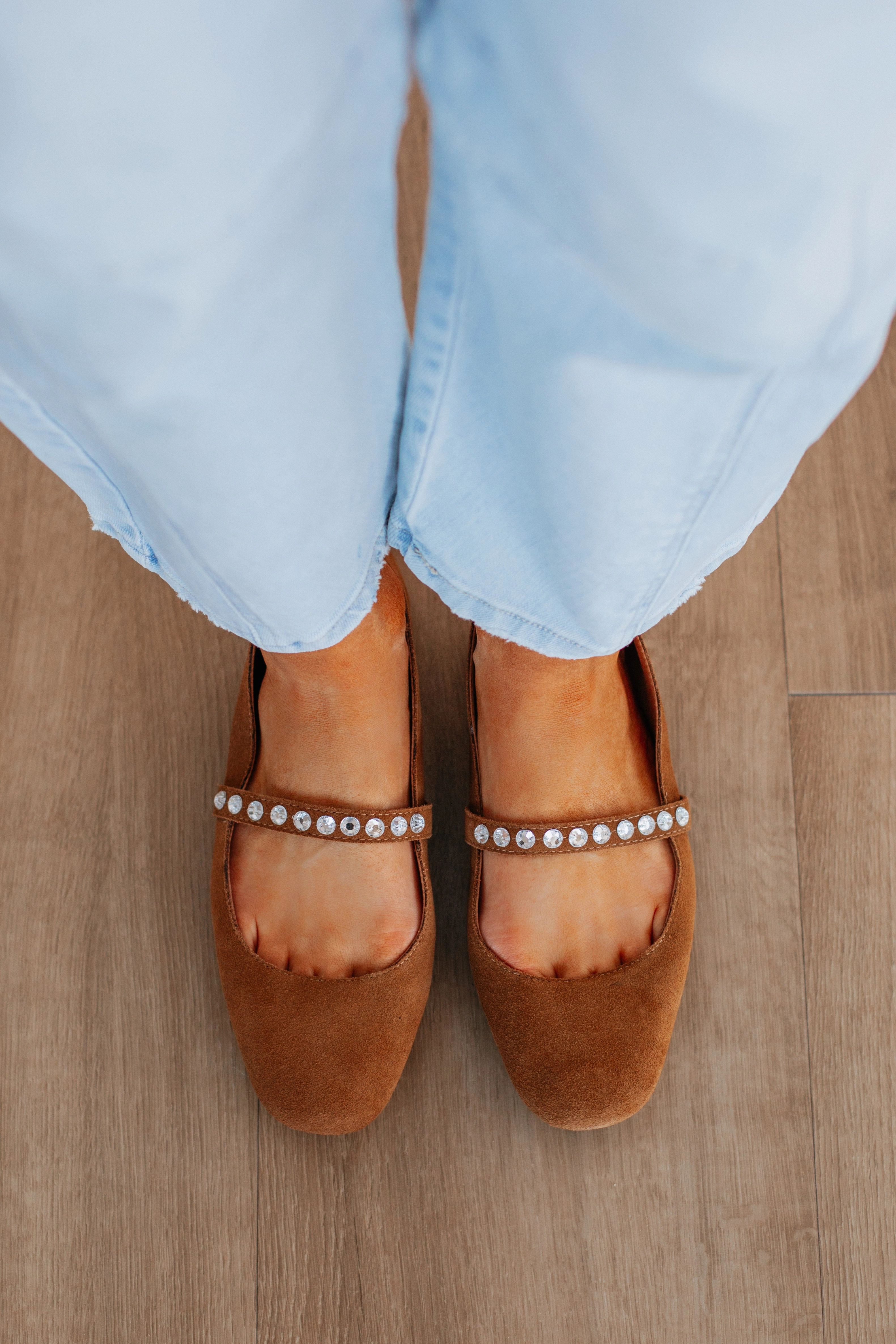 Setting Things Straight Ballet Flats - Mocha Field Fast