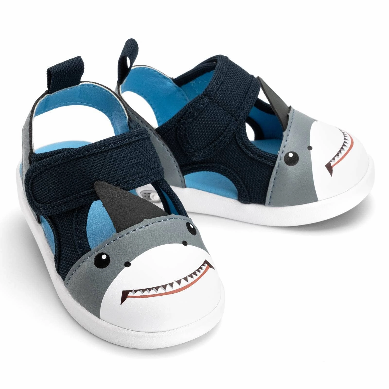 Weekend Walk platform Shark Squeaky Toddler Sandals | Blue