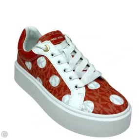 Responsive Energy Return Romey Polka Dot Platform Sneakers By Michael By Michael Kors In Orange & White, Size: 6.5