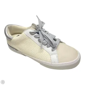 Cushioned Insole Comfortable Tongue Shoes Sneakers By A New Day In Cream & Silver, Size: 7