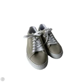 Slim Profile Quick Run Shoes Sneakers By Calvin Klein In Tan & White, Size: 7.5