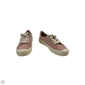 Gel Infused Cushioning Stretchable Fabric Shoes Sneakers By Cariuma In Pink & White, Size: 8