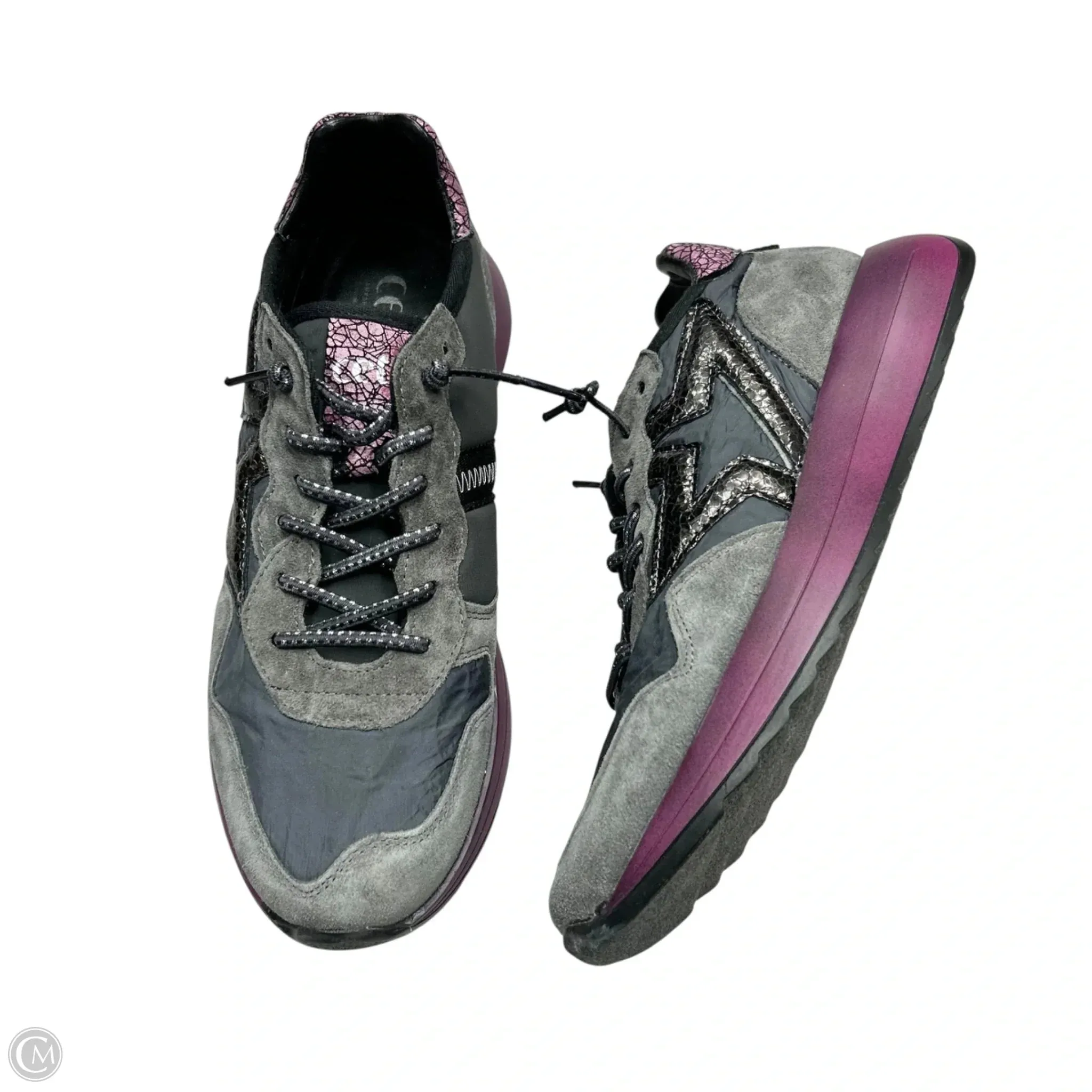 Shoes Sneakers By Cetti In Grey & Purple, Size: 8.5 All-day arch Bare Footfeel