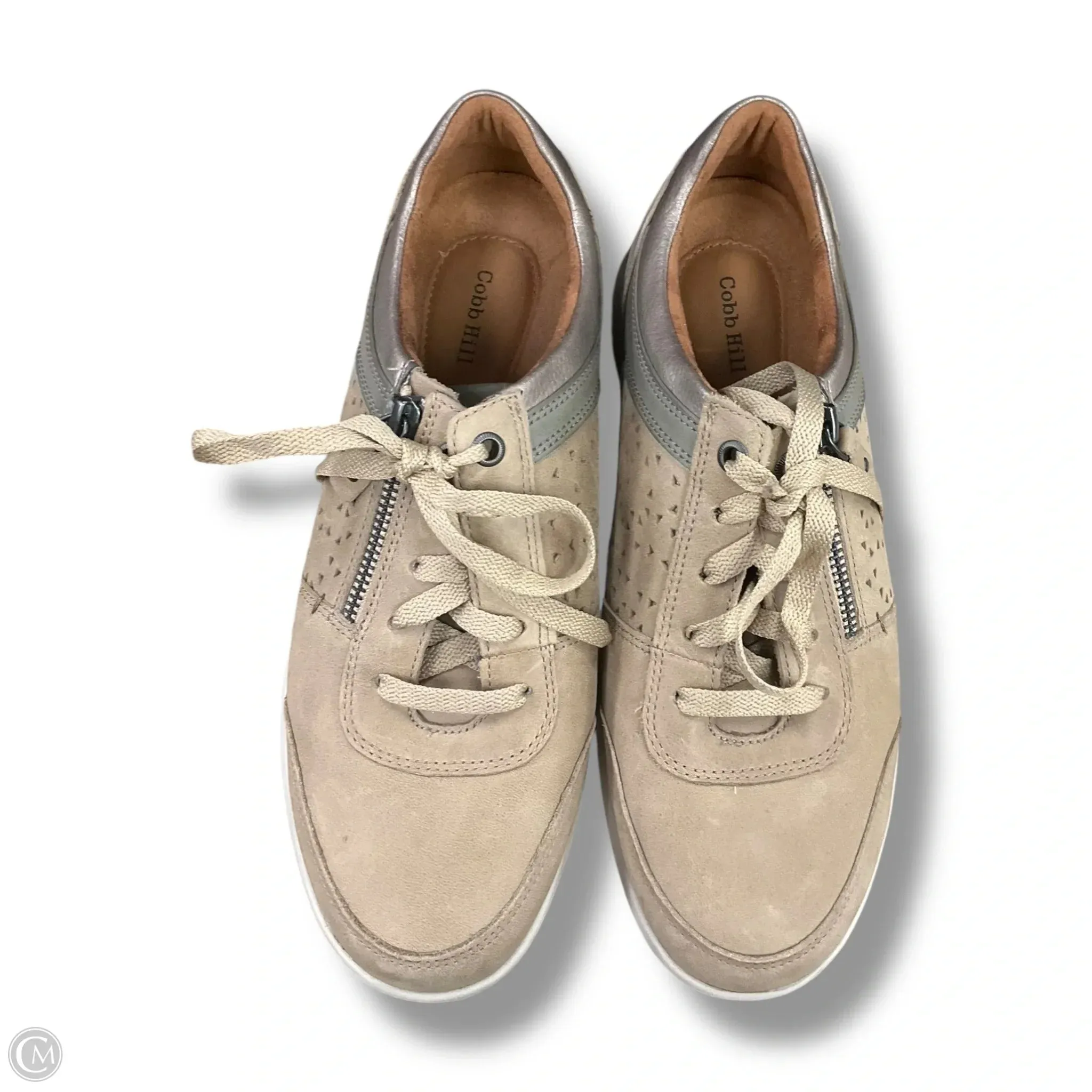 Tailored arch Shock Wear Shoes Sneakers By Cobb Hill In Tan, Size: 9