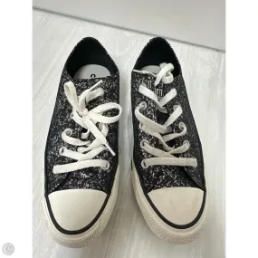 Shoes Sneakers By Converse In Black & Silver, Size: 6 Mesh Fabric Neutral Cushioning Profile