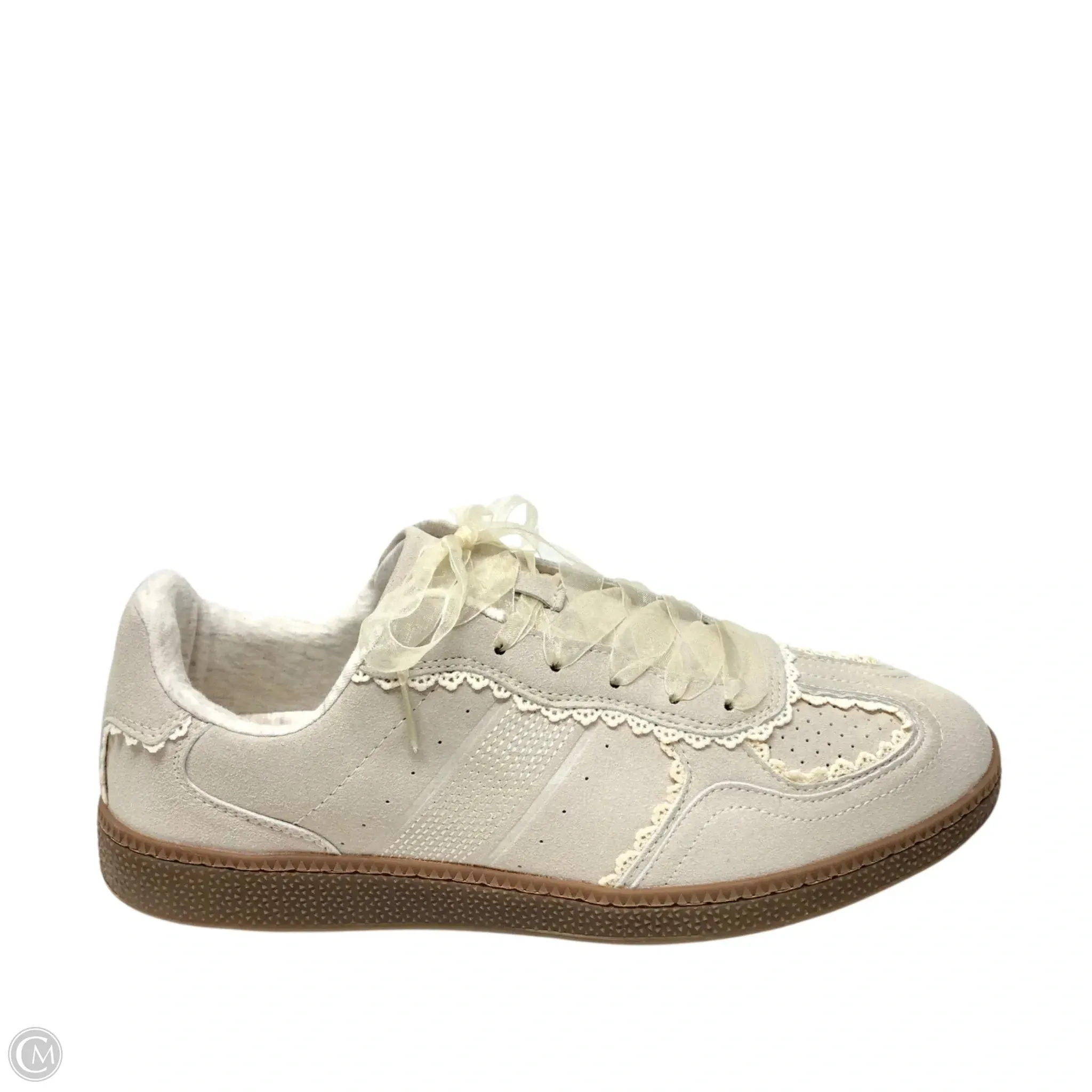 Move More Mid Cut Shoes Sneakers By Cushionaire In Beige, Size: 11