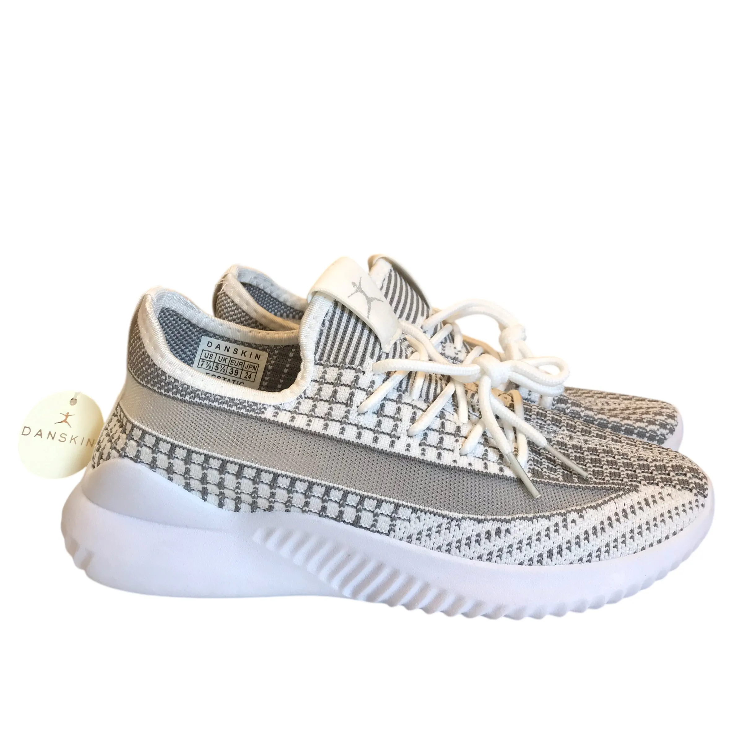 Shoes Sneakers By Danskin In Grey & White, Size:7.5 Low Profile