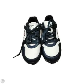 Moisture wicking Relaxed Feel Shoes Sneakers By Fila In Blue & White, Size: 8