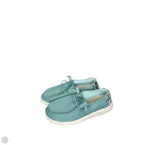 Hardwearing Shoes Sneakers By Hey Dude In Aqua, Size: 8