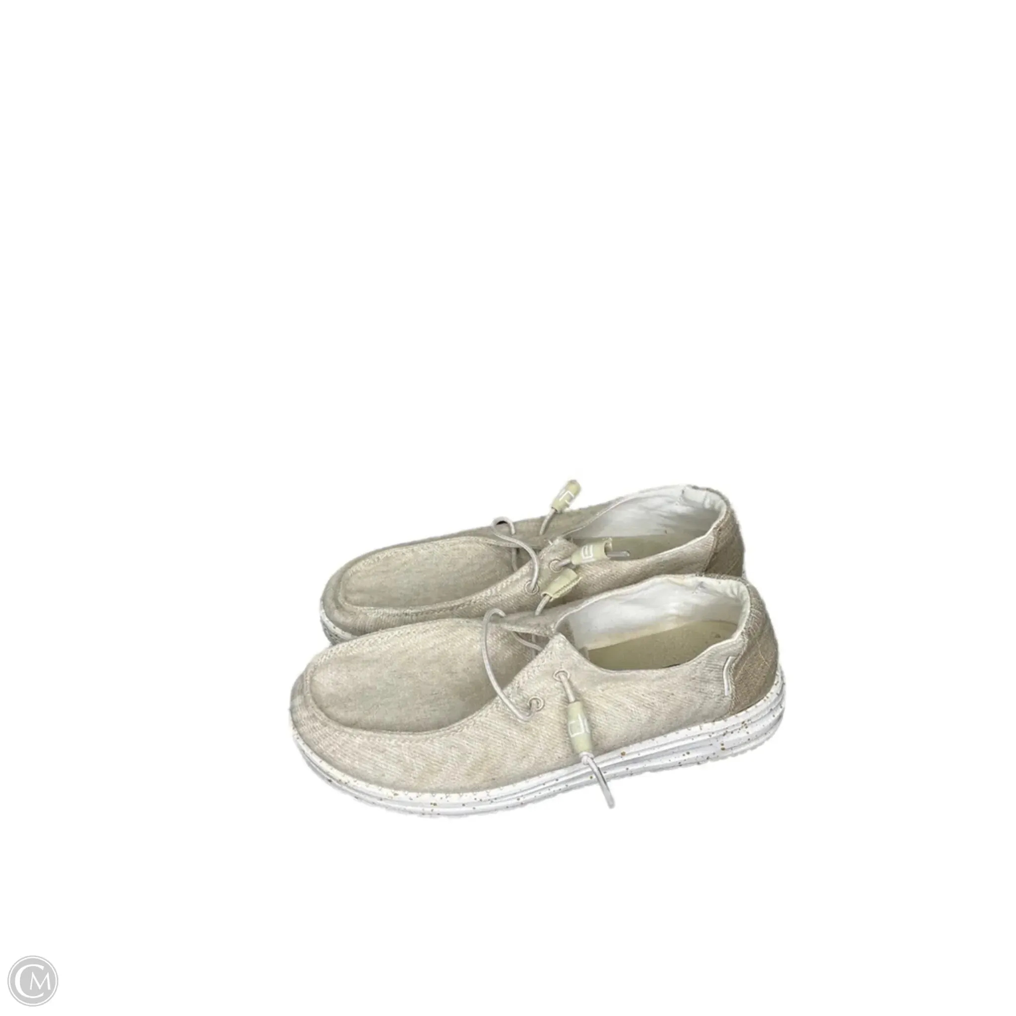 Modern Design Motion Day Shoes Sneakers By Hey Dude In Cream, Size: 8