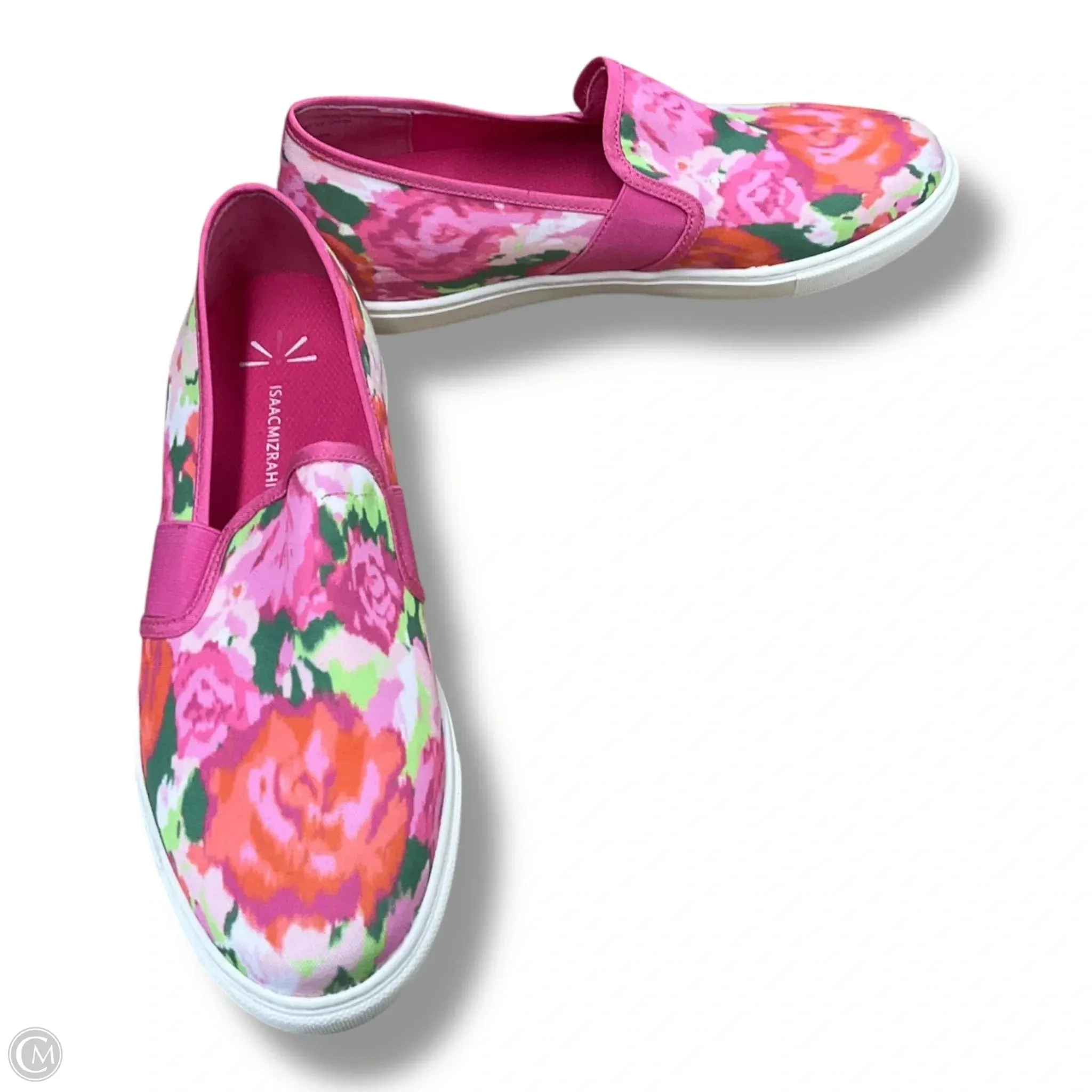 Training Run Anti Microbial Treatment Shoes Sneakers By Isaac Mizrahi Live Qvc In Floral Print, Size: 9