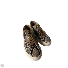 Non Toxic Adhesives Comfortable Heel Shoes Sneakers By J Slides In Snakeskin Print, Size: 8