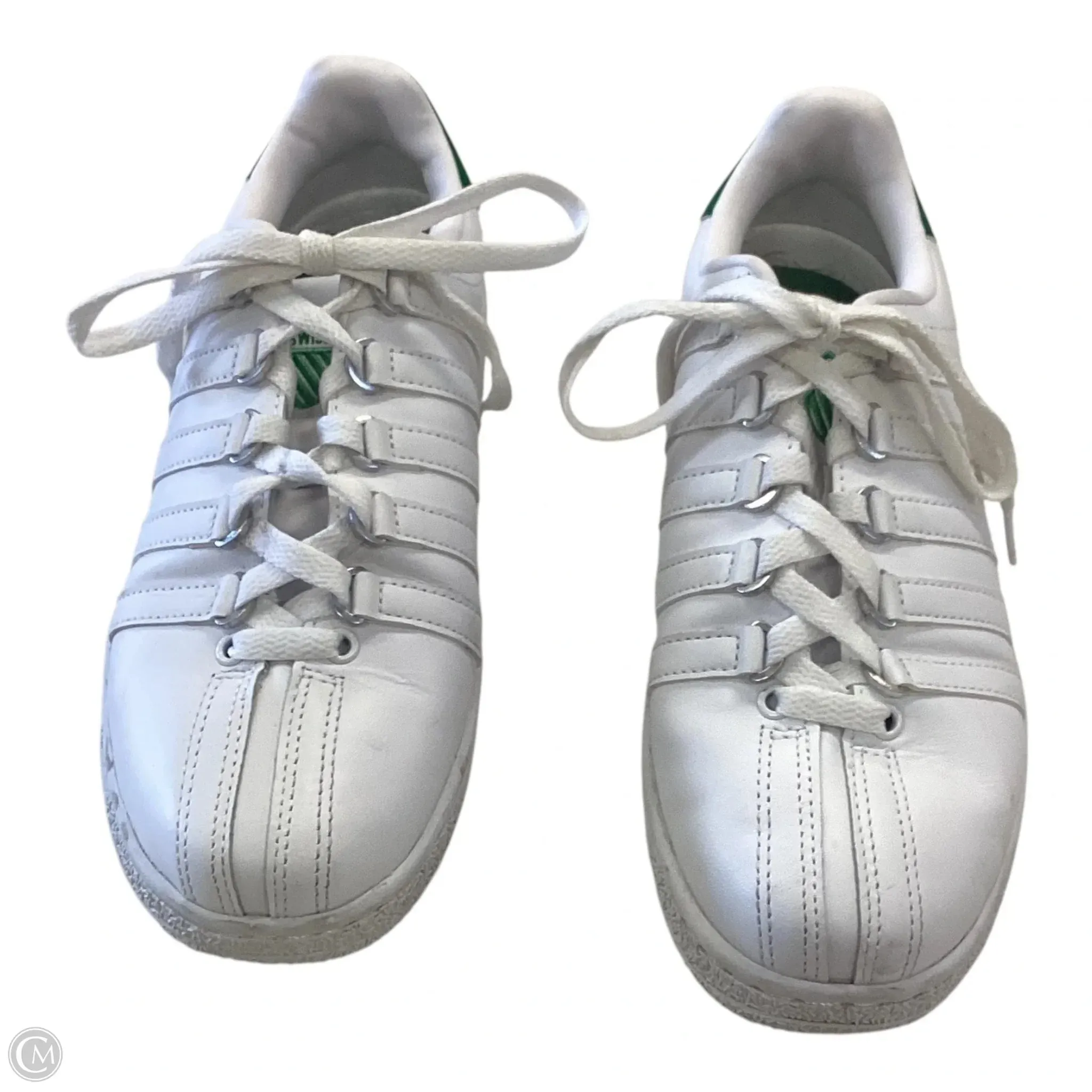 Shoes Sneakers By K Swiss In Green & White, Size: 9 Textile Upper Breath Panel