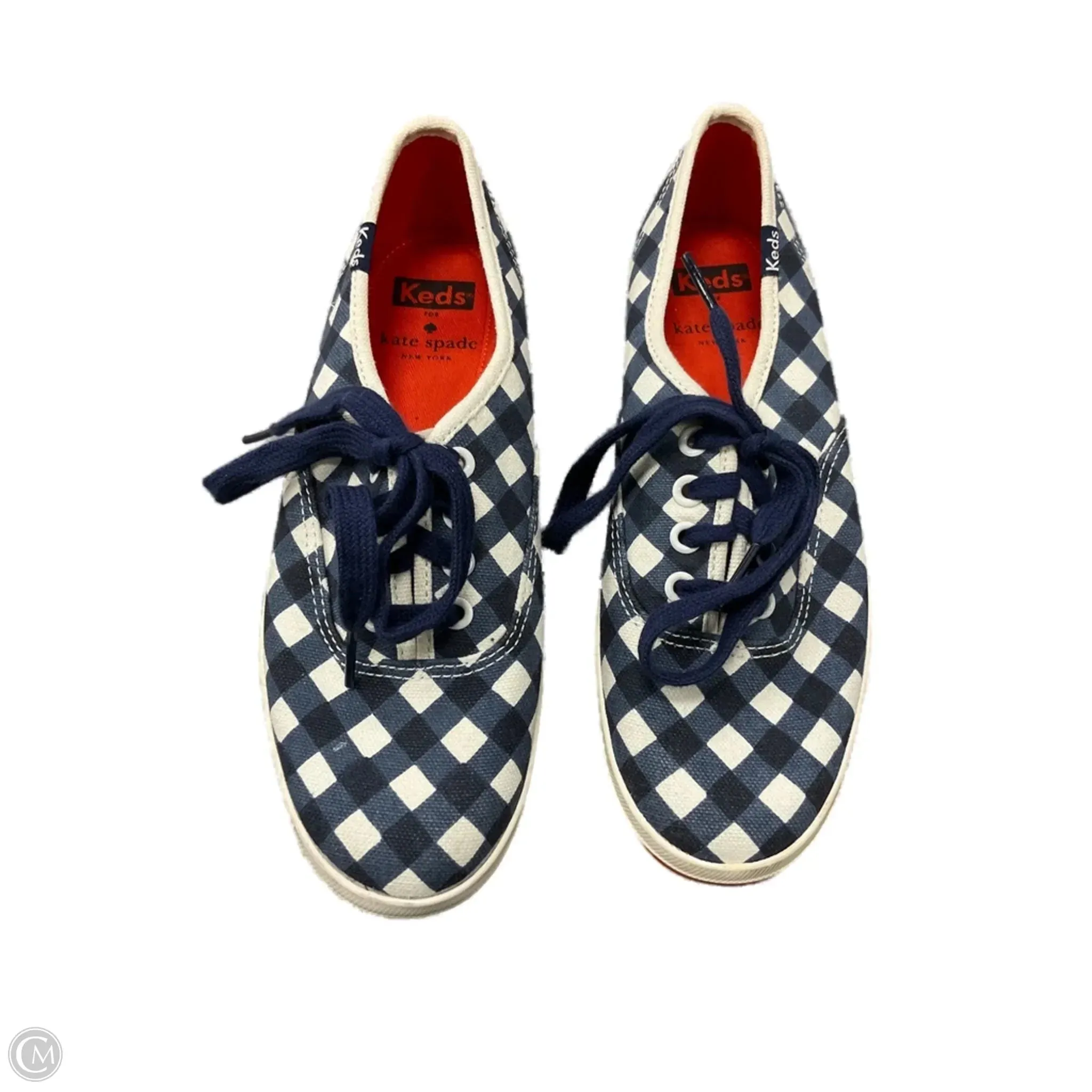 Simple Outline Airflow Enhanced Tongue Shoes Sneakers By Keds In Checkered Pattern, Size: 5.5