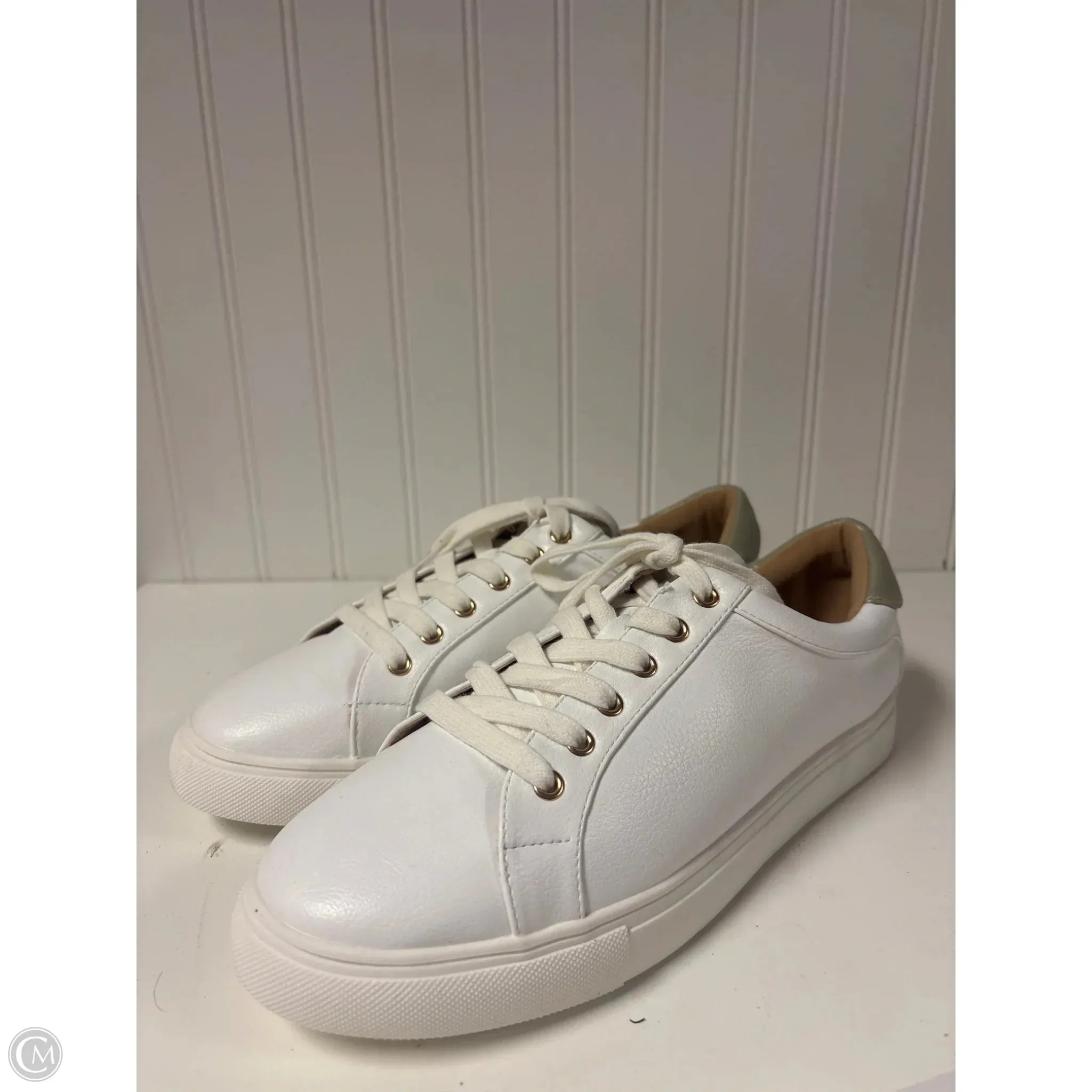 Adaptive Cushioning System Shoes Sneakers By Loft In Green & White, Size: 8.5