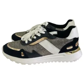 City Ready Shoes Sneakers By Michael By Michael Kors In Black & Gold, Size:7.5