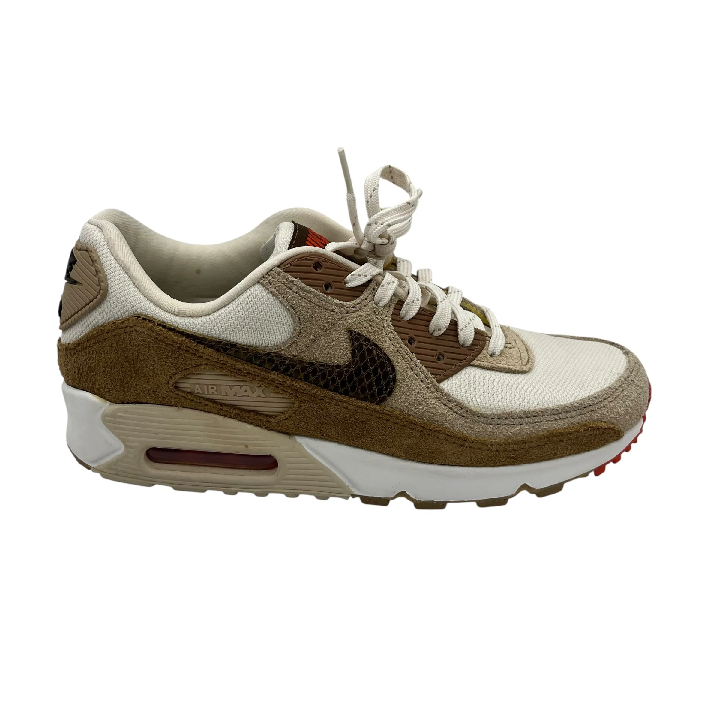 Retro design Flexible Outsole Shoes Sneakers By Nike In Brown & Cream, Size:8.5