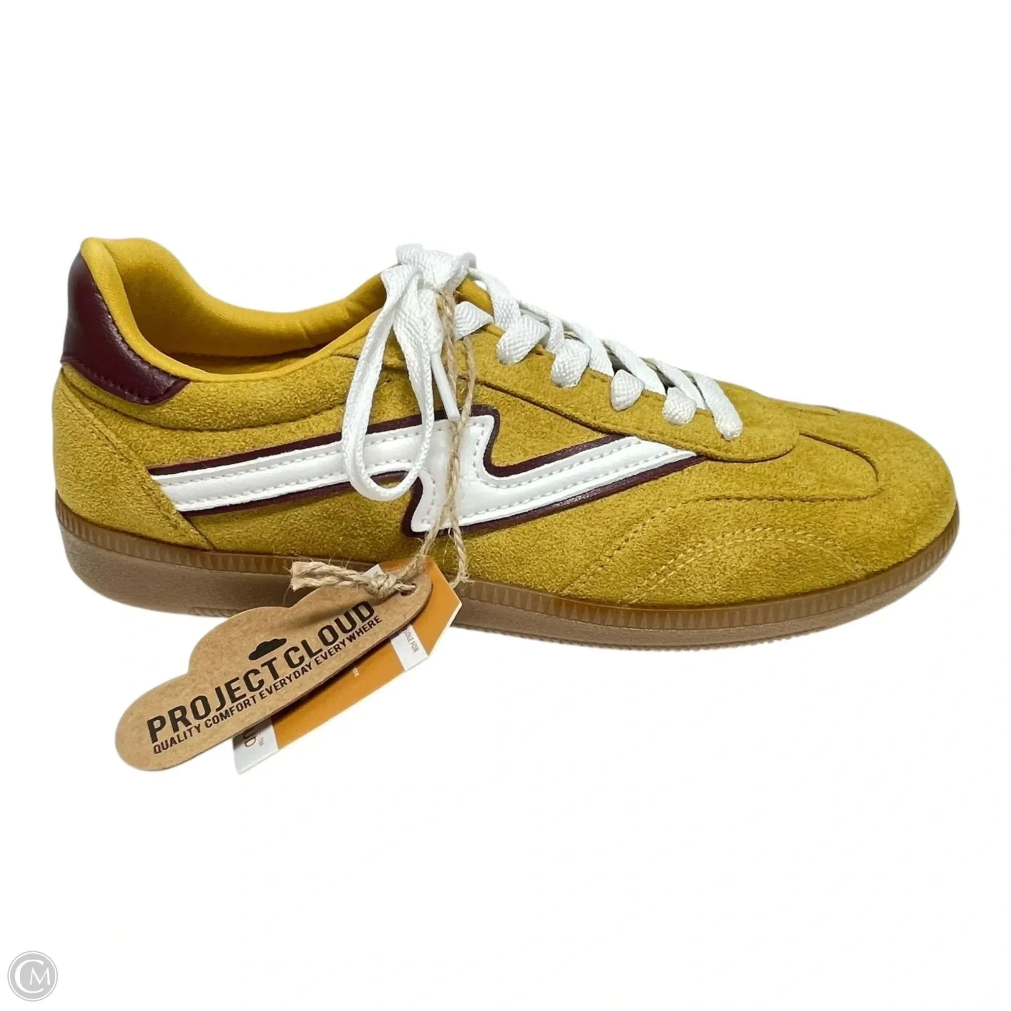 Shoes Sneakers By PROJECT CLOUD  In Tan & Yellow, Size: 7.5 Responsive Rebound Energy Returning Heel