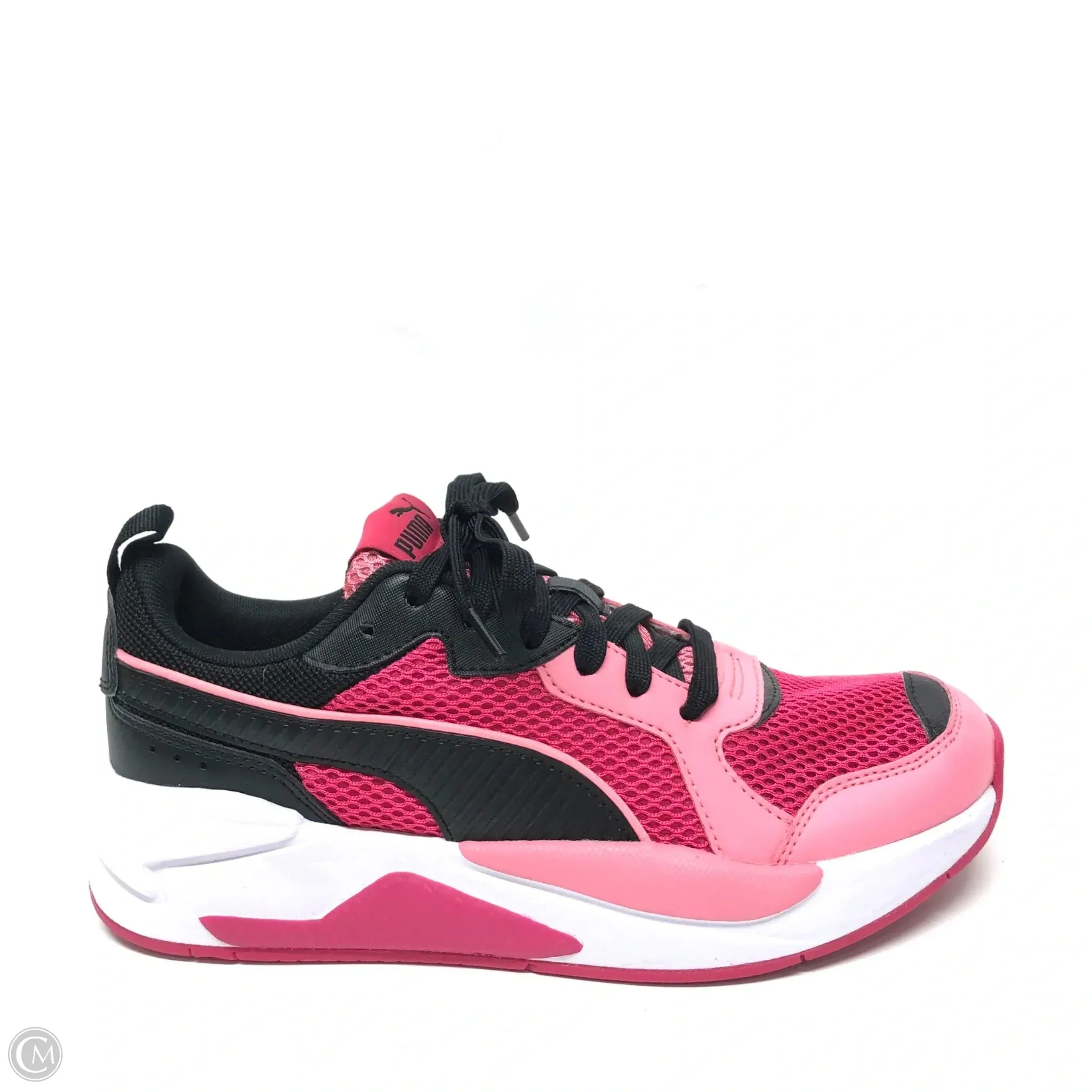 Flexible Outsole Shoes Sneakers By Puma In Black & Pink, Size: 8.5